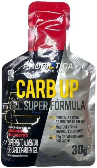 Carb UP Gel Super Fórmula 1 Sachê de 30g Probiótica Morango Silvestre