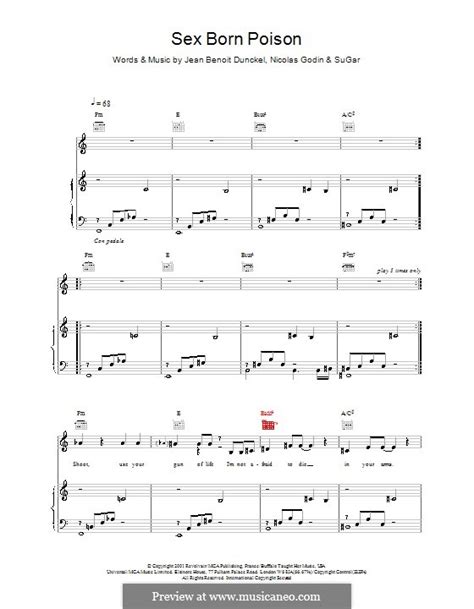 Sex Born Poison Air Por J Dunckel N Godin Partituras On M Sicaneo