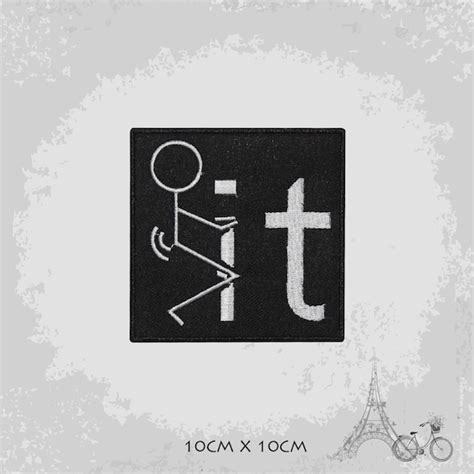 Fuck It Logo Novelty Messages Bikers Special Embroidered Iron Etsy