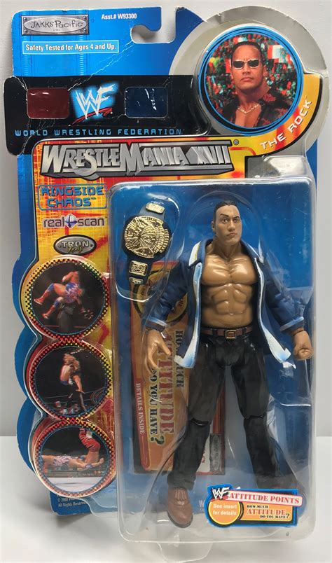 Tas039101 2000 Jakks Wwe Wrestlemania Xvii The Rock Figure Wwe