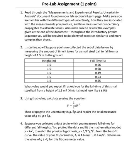 Solved Pre Lab Assignment 1 Point 1 Read Through The