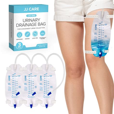 Buy JJ CARE Urinary Drainage Leg Bag - Pack of 3 Catheter Leg Bag, Anti