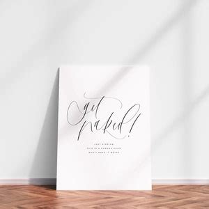 Get Naked Printable Bathroom Handwritten Art Calligraphy Digital