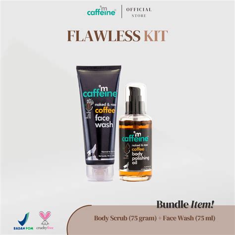 Jual Mcaffeine Naked Raw Flawless Kit Body Polishing Oil Face Wash Shopee Indonesia