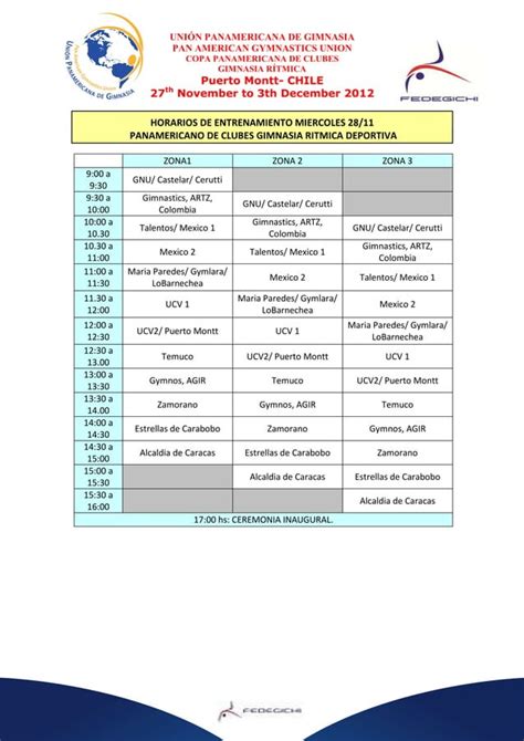 Cronograma De Competencia Y Entrenamiento Pdf