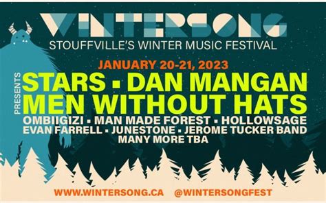 Wintersong Music Festival Announces 2023 Headliners: Stars, Dan Mangan