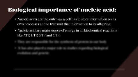 SOLUTION: Pharmaceutical importance of nucleic acid - Studypool