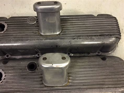 Vintage Cal Custom Bbc Big Block Chevy Valve Covers Wmoon Breathers