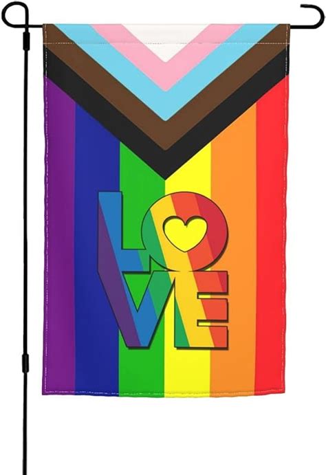 Progress Pride Flag Gay Lgbtq Rainbow Garden Flag X Inch Double