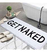 Amazon KOEXM Get Naked Bath Mat Cute Bathroom Rugs X Funny