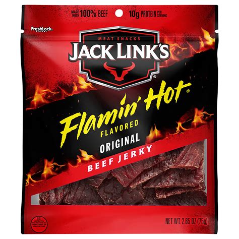 Jack Links Flamin Hot Flavored Original Beef Jerky 2 65 Oz Walmart