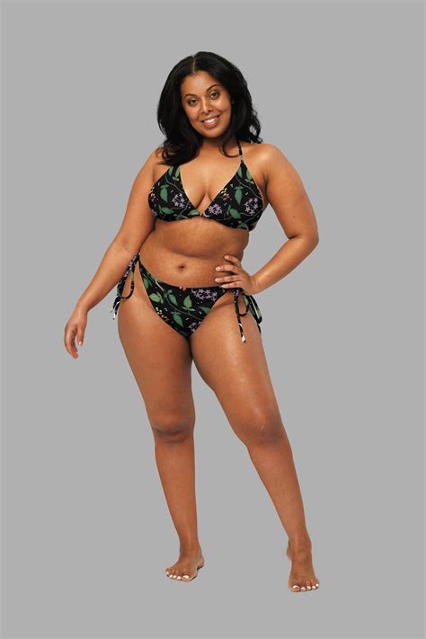 Nightshade Print Recycled String Bikini Bottoms Cosmic Drifters