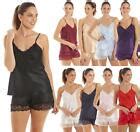 Lady Olga Satin Pyjamas Luxury Lace Camisole Cami French Knickers Lingerie Pjs Ebay