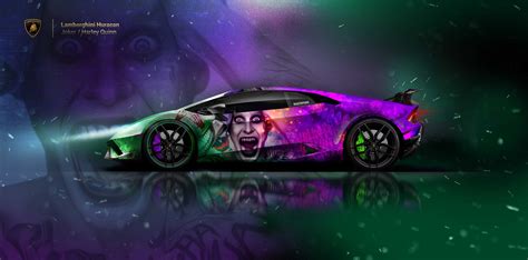 Lamborghini Huracan Joker Harley Quinn Design Wrapstyle