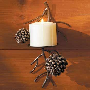 Pinecone Candle Wall Sconce Candle Wall Sconces Wall