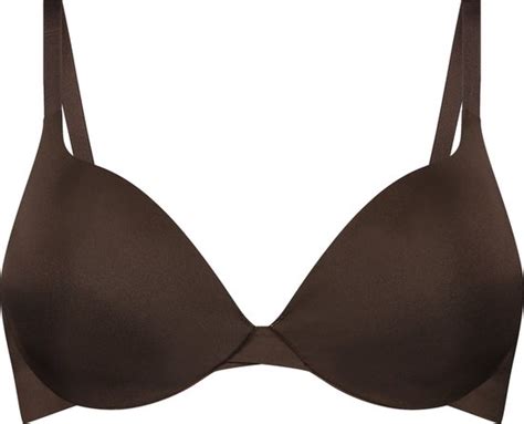 Hunkemöller Dames Lingerie Voorgevormde push up beugel bh Smooth Bruin maat A bol