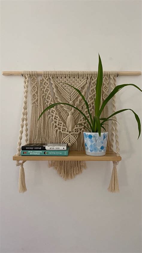 Макраме панно полка em 2024 | Macramé