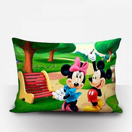 Almofada Mickey Mouse Minnie Mouse Disney 24x40 CD Toyshow Tudo