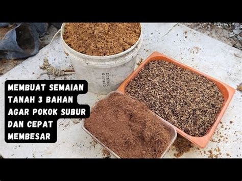 Cara Membuat Tanah Campuran Sekam Sangan Agar Pokok Lebih Subur YouTube