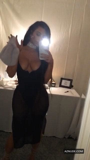 Kim Kardashian Sexy In A Curvy Lingerie Dress In Miami AZNude