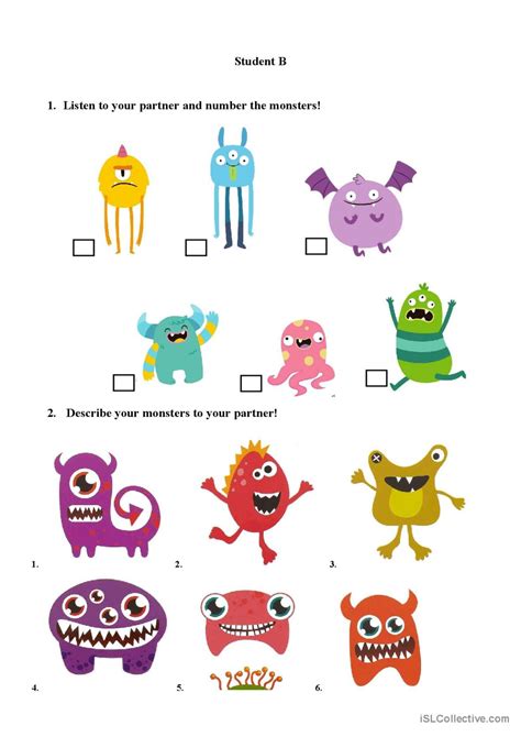 Have Got Has Got Monsters English Esl Worksheets Pdf Doc