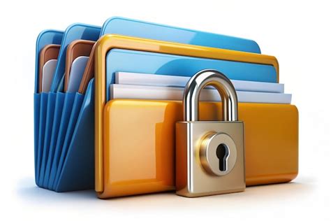 3d Secure Confidential Files Folder With Paper Documents Access And