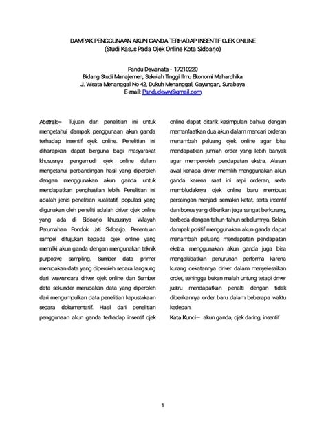 Pandu Dewanata Jurnal Skripsi Pdf Pdf