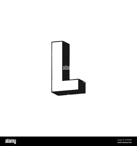 Letter L 3d Geometric Symbol Simple Logo Vector Stock Vector Image