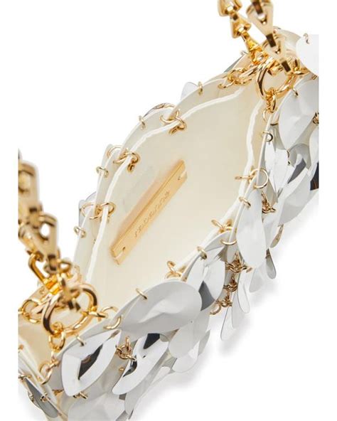 Rabanne Sparkle Nano Embellished Shoulder Bag In White Lyst