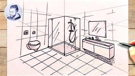 Comment Dessiner Une Salle De Bain En Perspective Youtube