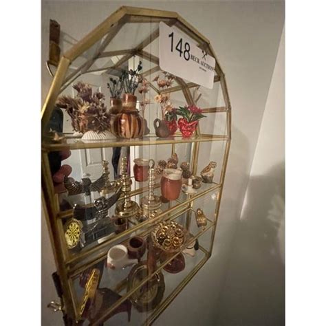 Miniture Collection Brass Mirror Display Beck Auctions Inc