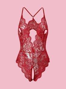 Lace Crotchless Sexy Lingerie Bodysuit Stretchy Alluring Personalized Shein Usa