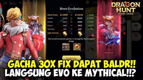 GACHA 30X FIX BISA DAPAT HERO SSR BALDR LANGSUNG EVO KE MYTHICAL