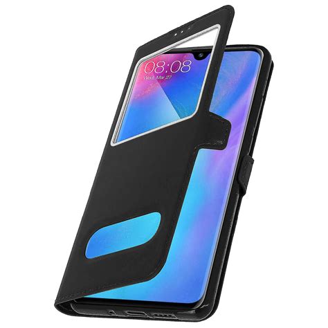 Huawei P30 Pro Case Dual Window Video Stand Black | Fruugo UK