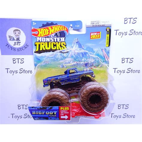 Jual Hot Wheels Monster Trucks Bigfoot Biru Lumpur Firestone Shopee Indonesia