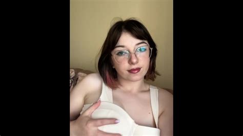 Beautiful Brunette Squeezes Her Big Tits