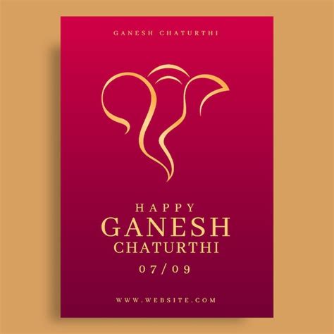 Free Vector | Ganesh chaturthi poster template design