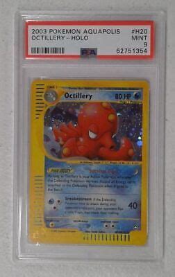 1x V0342 2003 Octillery H20 H32 Aquapolis Holo Rare PSA 9 Mint