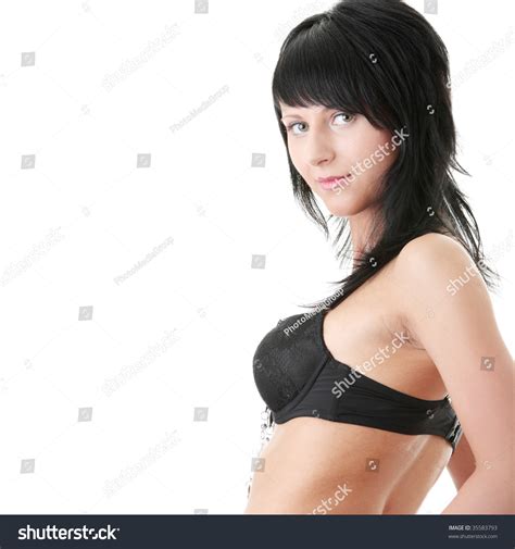 Beautiful Lingerie Model Isolated On White Stock Photo 35583793 Shutterstock