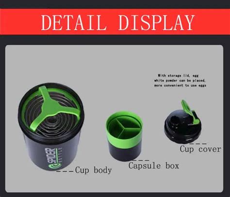 Экологичный Пластиковый шейкер, шейкер для протеинового порошка ...