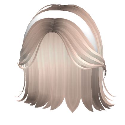 Platinum Blonde Short Hair W White Headband Roblox