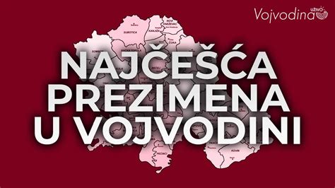 Jovanović Nikolić Horvat Kovač Ovo su najčešća prezimena u