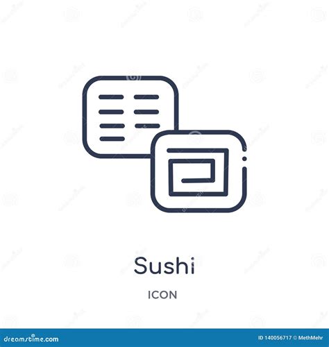 Linear Sushi Icon From Fastfood Outline Collection Thin Line Sushi