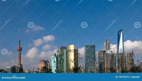 Shanghai Pudong View From Puxi Stock Image Image Of Architectonic
