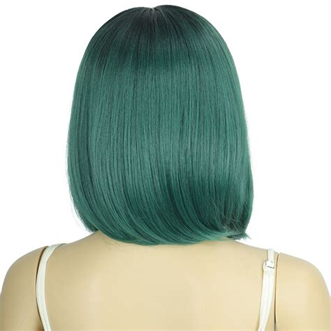 Xuanguang grøn farve syntetisk hår blonde parykker Grandado