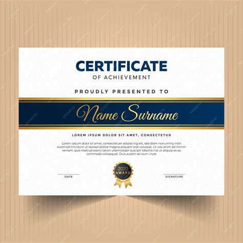 Сертификат благодарности дизайн шаблона | Премиум векторы