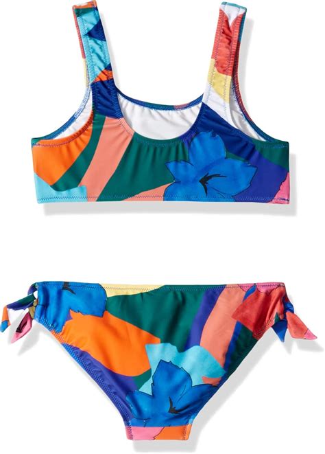 Seafolly Seafolly M Dchen Sport Top Bikini Swimsuit Set Zweiteiliger Badeanzug Rainbow Crush