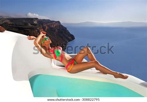 Sexy Woman Bikini On Suntanned Slim Stock Photo Shutterstock