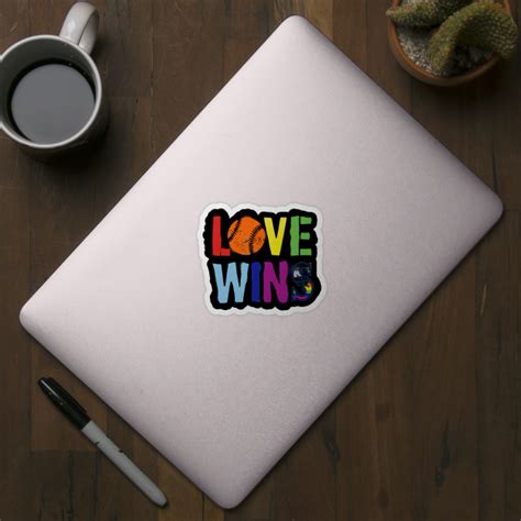 LGBTQ Love Wins Gay Pride LGBT Flag Men Women Love Wins Sticker TeePublic