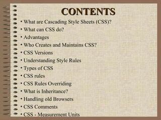 cascading style sheetscss